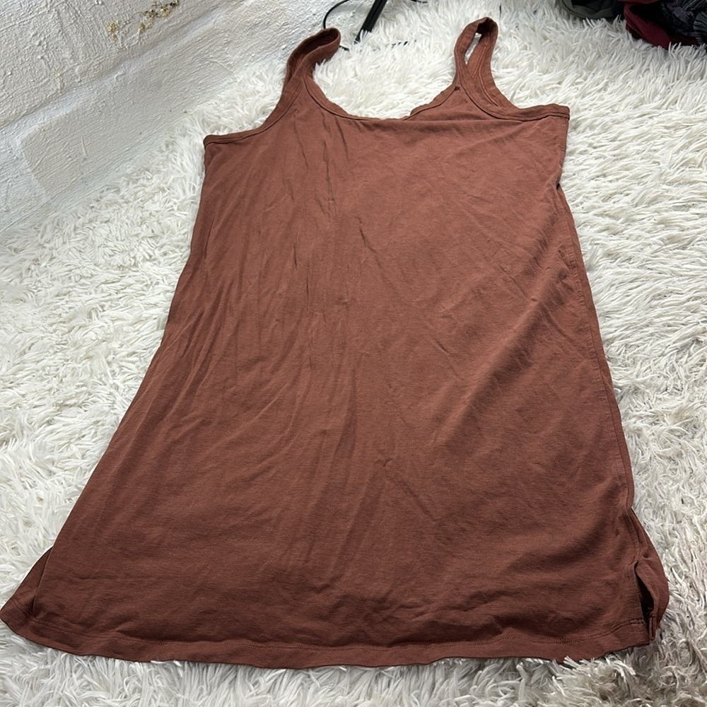 Lululemon Classic-Fit Cotton-Blend Scoop Dress Ancient Copper
